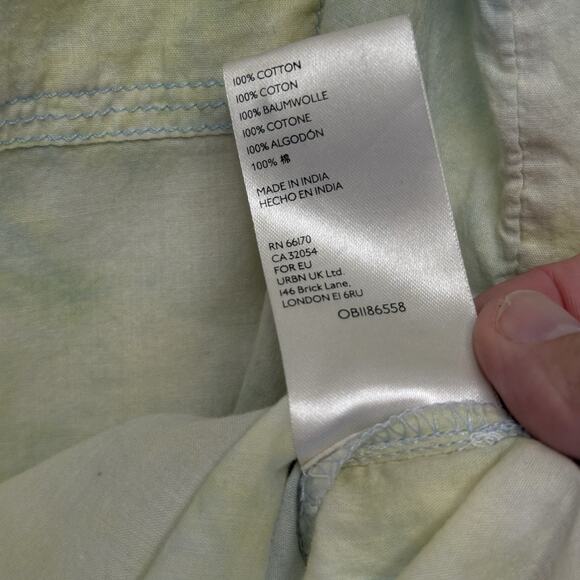 Anthropologie Pilcro The Cate Classic Tie Dye Button Down Shirt Size Medium - Picture 5 of 7